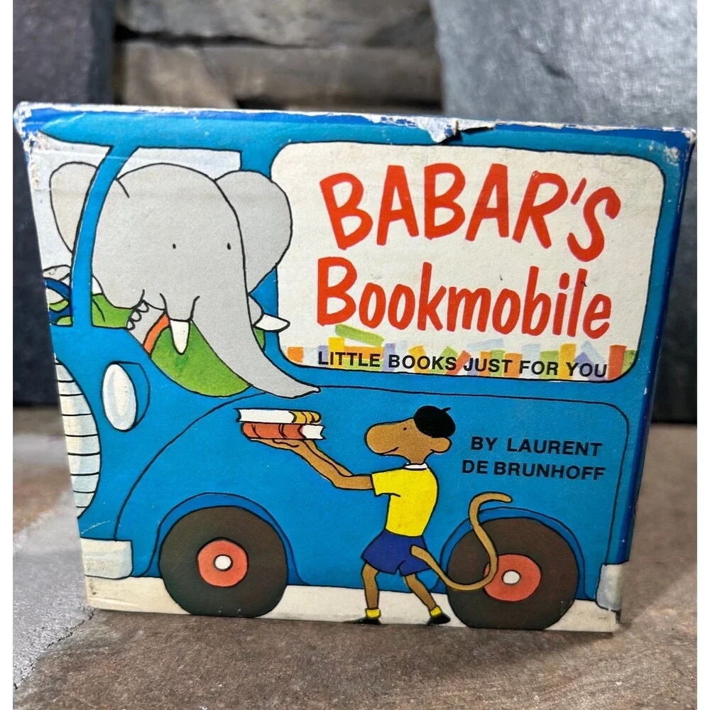 Laurent De Brunhoff Babar's Bookmobile Vintage 1st Edition Box Set (1974)